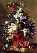 Floral, beautiful classical still life of flowers.054 unknow artist